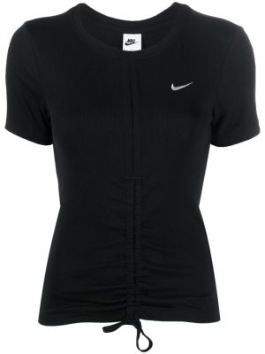 Hímzett póló Nike fekete