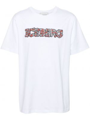 T-krekls ar izšuvumiem Iceberg balts