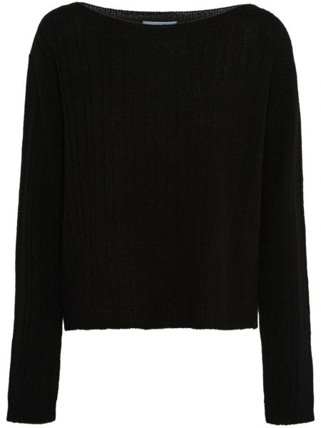 Džemper od kašmira Prada crna