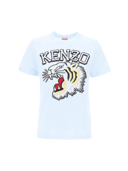 Koszulka bawełniana Kenzo niebieska