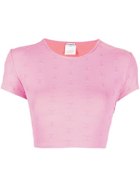 Tričko Chanel Pre-owned, růžová