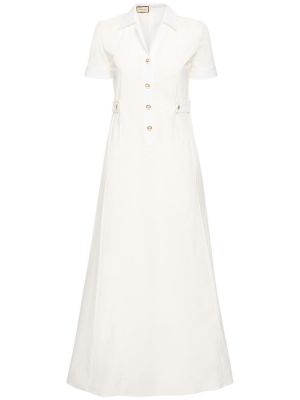 Bavlněné šaty Gucci bílé