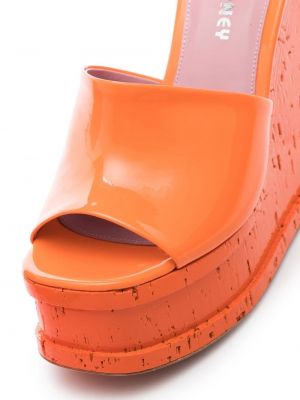 Lack sandale mit keilabsatz Haus Of Honey orange