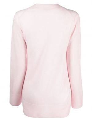 Kašmira džemperis ar v veida izgriezumu Malo rozā