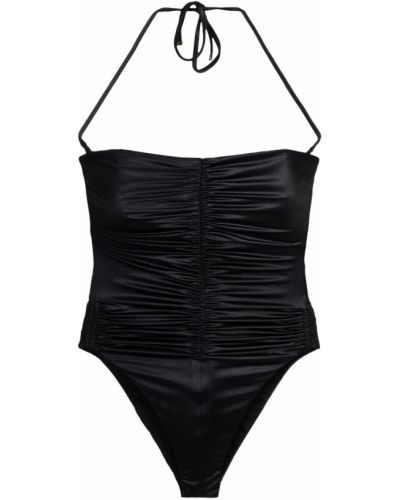 Džersis vientisas maudymosi kostiumėlis Saint Laurent juoda