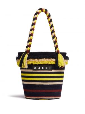 Плетени чанта Marni Market жълто