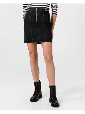 Traper suknja Calvin Klein crna