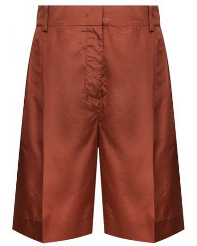 Шелковые шорты Valentino коричневые