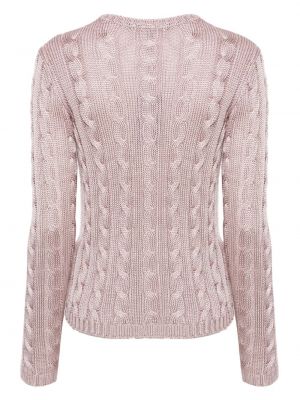 Hedvábný svetr Ralph Lauren Collection růžový