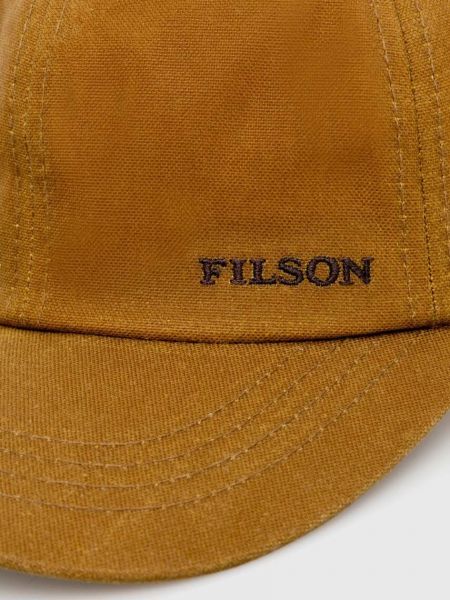 Pamučna kapa Filson smeđa