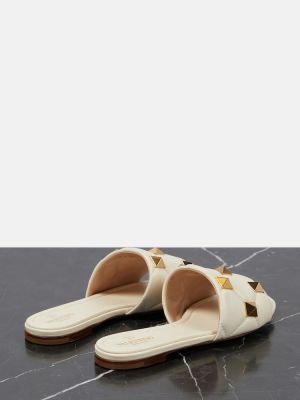 Dabīgās ādas sandales Valentino Garavani balts