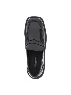 Loafers de cuero Dolce & Gabbana negro