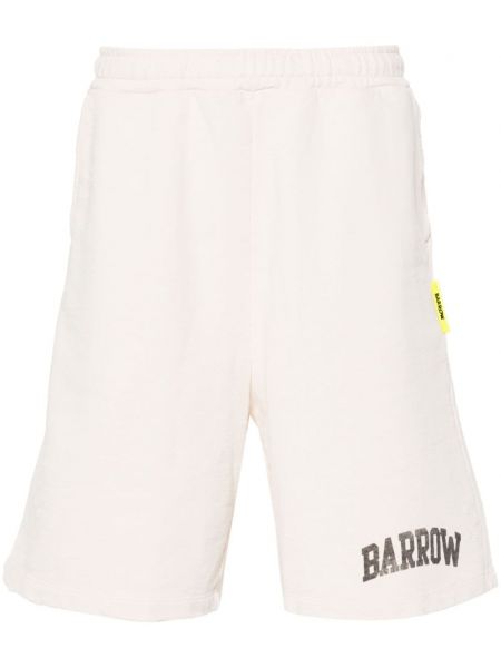Obrabljene kratke hlače s potiskom Barrow bež