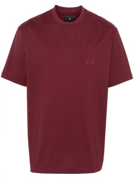 Kokvilnas t-krekls Y-3 sarkans