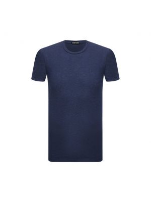 Базовая футболка из вискозы Tom Ford синяя