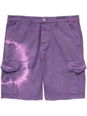Шорти cargo с tie-dye ефект Purple Brand виолетово