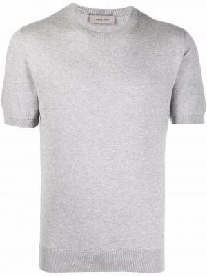 Kaschmir t-shirt aus baumwoll Corneliani grau