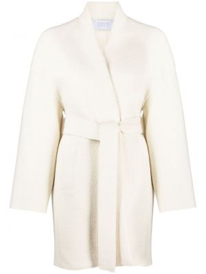 Vlněný kabát Harris Wharf London bílý