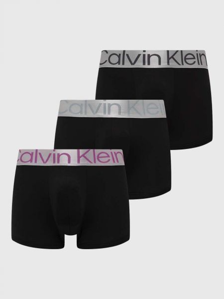 Slipy z niską talią Calvin Klein Jeans czarne