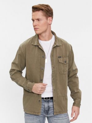 Košile relaxed fit Guess khaki