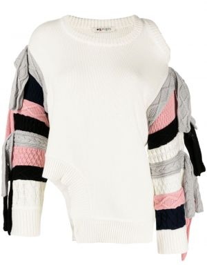 Asimetrični pleten pulover Ports 1961 bela