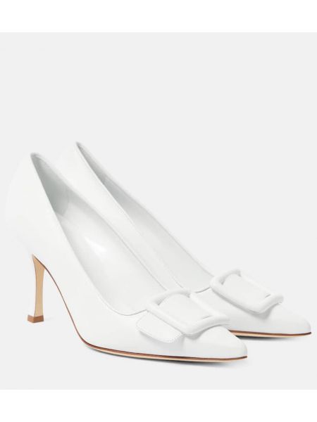 Mocka pumps Manolo Blahnik vit