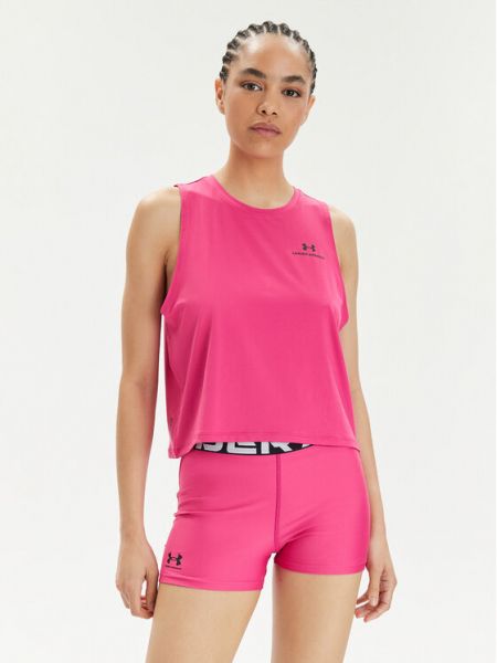 Crop top relaxed fit Under Armour růžový