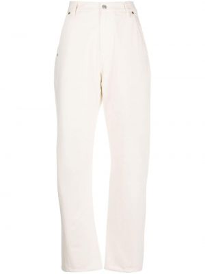 Bavlněné skinny džíny Victoria Beckham bílé