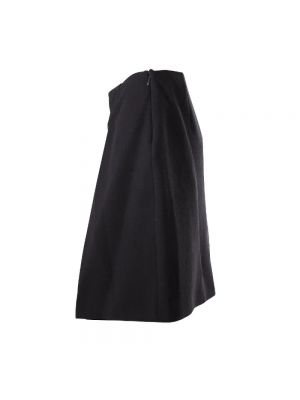 Falda de lana Miu Miu Pre-owned negro