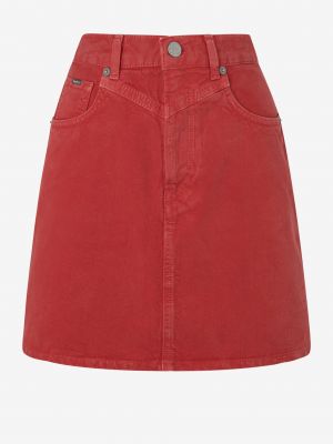 Džínová sukně Pepe Jeans červené