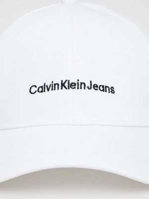 Хлопковая кепка Calvin Klein Jeans белая