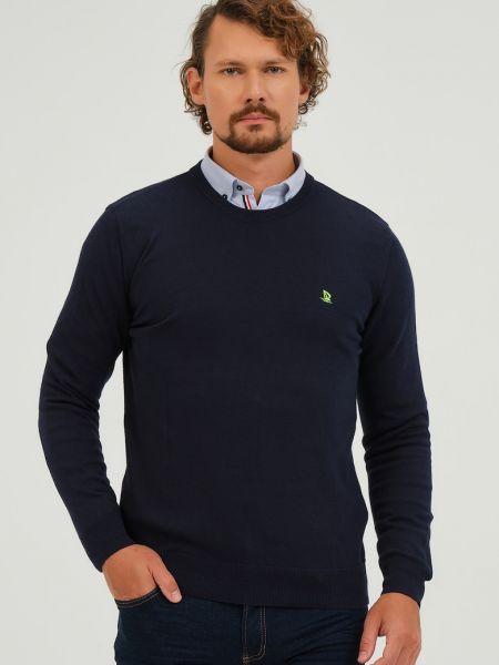 Хлопковый свитер Giorgio Di Mare синий
