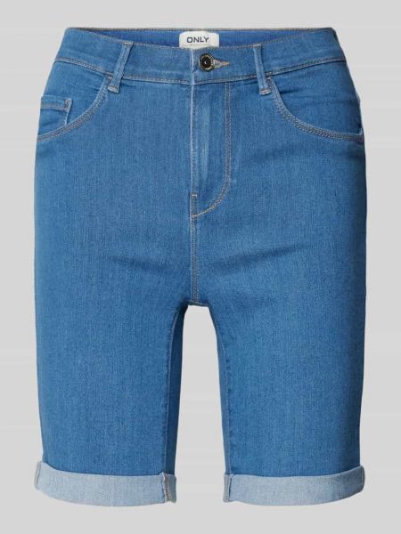 Szorty jeansowe slim fit z kieszeniami Only niebieskie