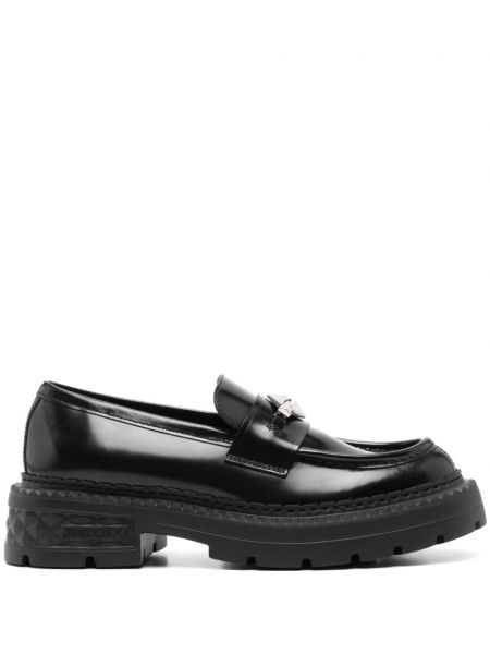 Læder loafers Jimmy Choo sort