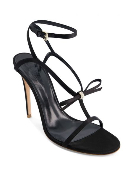 Saténové sandály s mašlí Giambattista Valli černé