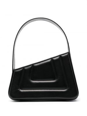 Prešívaná kožená nákupná taška Destree čierna