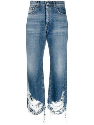 Obnosené džínsy s rovným strihom Stella Mccartney modrá