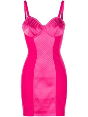Koktejlkové šaty Jean Paul Gaultier ružová