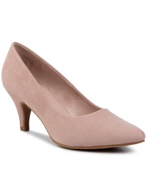 Полуотворени обувки с ток Clara Barson розово