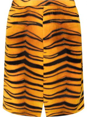 Tigerstripete trykt bermudashorts Endless Joy oransje