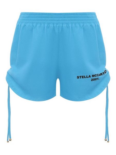 Хлопковые шорты Stella Mccartney голубые
