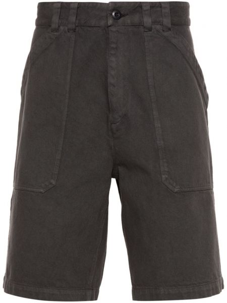 Pamučne bermuda kratke hlače A.p.c. siva