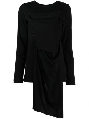 Asymmetrischer top aus baumwoll Yohji Yamamoto schwarz