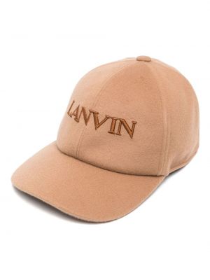 Cappello con visiera ricamato Lanvin marrone