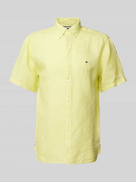Żółta koszula z krótkim rękawem Tommy Hilfiger