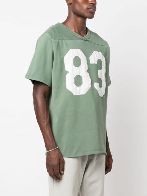 Bavlněné tričko s potiskem Erl zelené