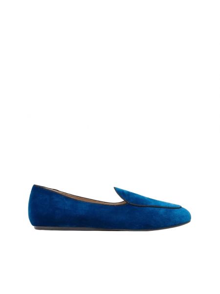 Welurowe loafers Charles Philip Shanghai niebieskie