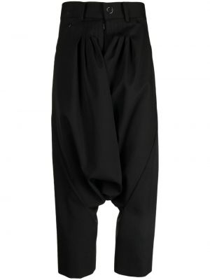 Vlněné kalhoty Fumito Ganryu černé