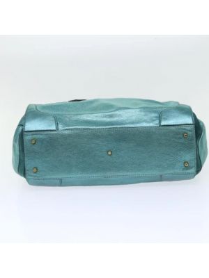Bolsa de viaje de cuero Burberry Vintage azul