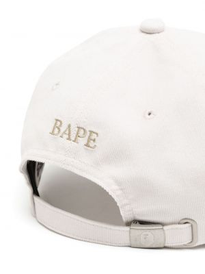 Cord cap mit stickerei A Bathing Ape® weiß